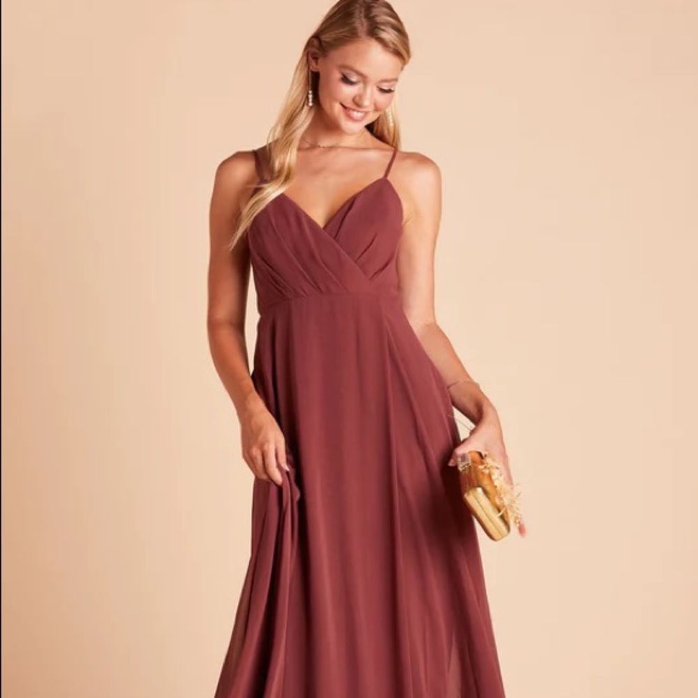 Birdy Grey | Kaia Chiffon Rosewood Bridesmaid Dress